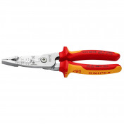 KNIPEX 13 76 200 ME Wire Stripper metric version insulated with multi-component grips, VDE-tested chrome-plated 200mm