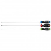 Long Reach Soft Grip Screwdriver Set (3 Piece)