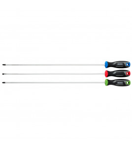 Long Reach Soft Grip Screwdriver Set (3 Piece)