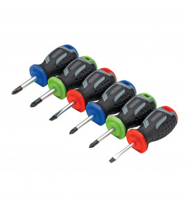 Stubby Soft Grip Screwdriver Set (6 Piece)