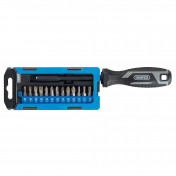 Soft Grip Magnetic Screwdriver and Bit Set, 1/4 x 100mm (14 Piece)