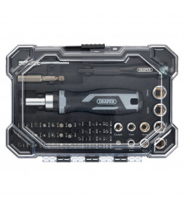 Soft Grip Ratchet Screwdriver and Bit Set (55 Piece)