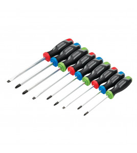 Pound Thru Soft Grip Screwdriver Set (9 Piece)