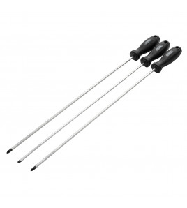 Long Reach Hard Grip Screwdriver Set (3 Piece)