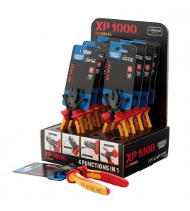 XP1000® Counter Top Display of VDE 160mm 4-in-1 Combination Cutters (10 Piece)