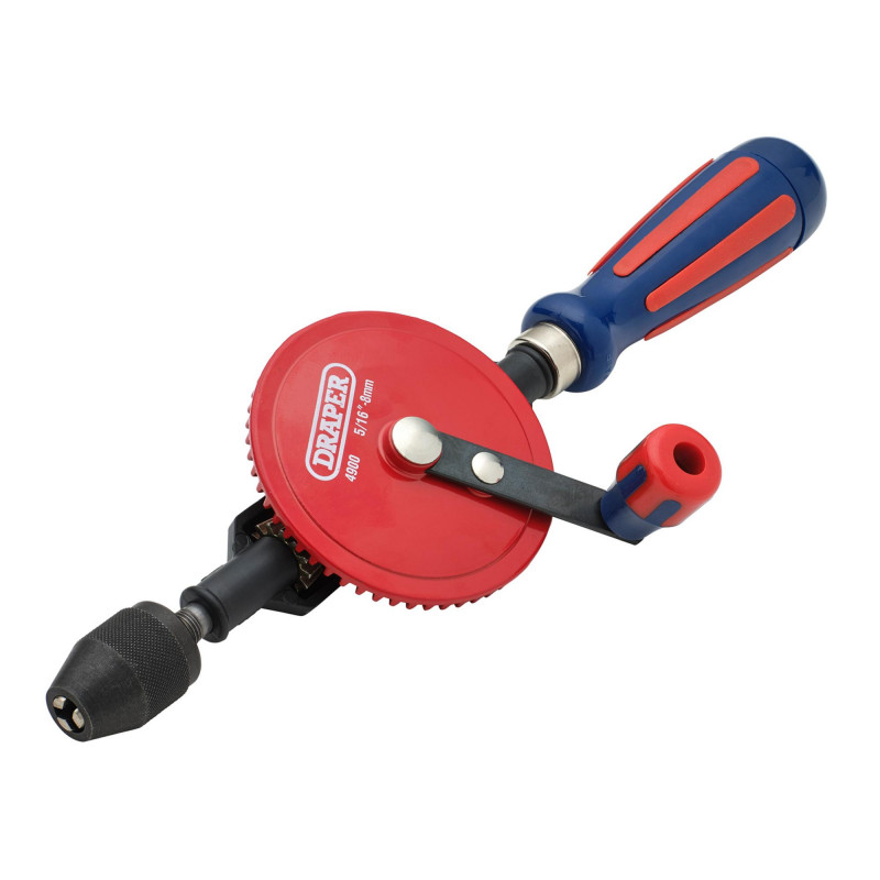 Chuck Double Pinion Hand Drill, 8mm/5/16