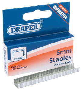 Steel Staples, 6 x 11.3mm (Pack of 1000)