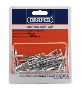 Blind Rivets, 4 x 15.8mm (50 Piece)