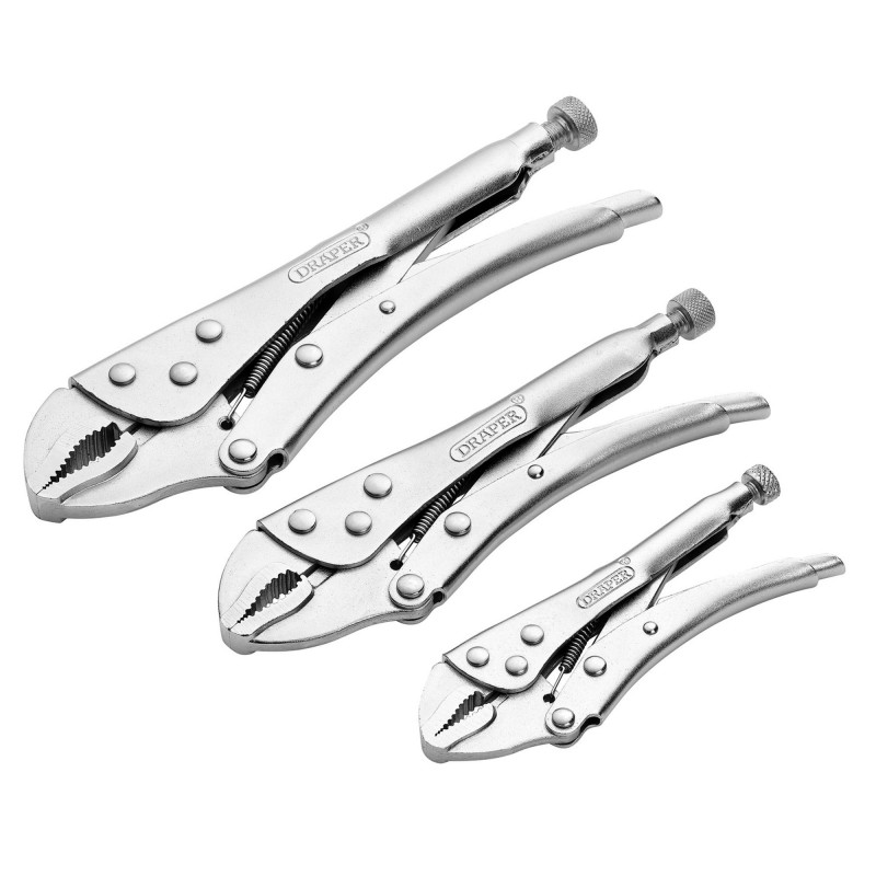 Curved Jaw Self Grip Pliers Set (3 Piece)