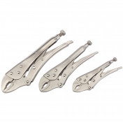 Curved Jaw Self Grip Pliers Set (3 Piece)