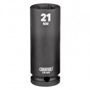Draper HI-TORQ® Deep Impact Socket, 1/2 Sq. Dr., 21mm