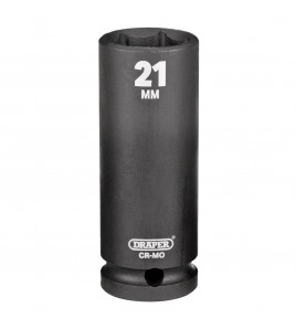 Draper HI-TORQ® Deep Impact Socket, 1/2 Sq. Dr., 21mm