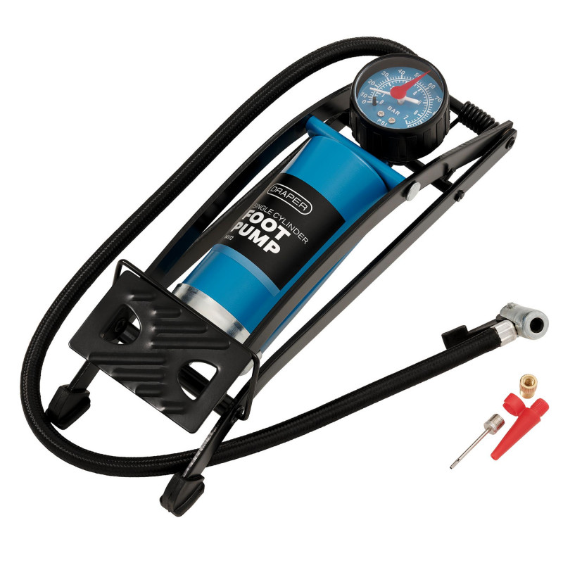 Single Cylinder Foot Pump with Pressure Gauge