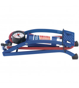 Single Cylinder Foot Pump with Pressure Gauge