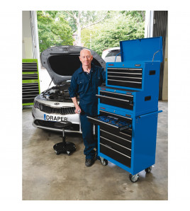 Tool Chest, 6 Drawer, 26, Blue