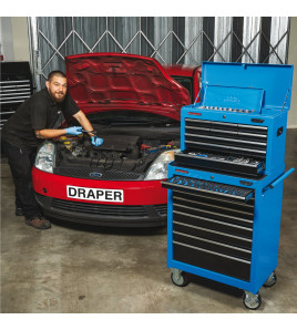 Tool Chest, 9 Drawer, 26, Blue