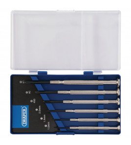 Precision Screwdriver Set, 3 x Plain Slot, 3 x Cross Slot (6 Piece)