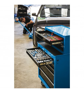 Roller Tool Cabinet, 5 Drawer, 26, Blue