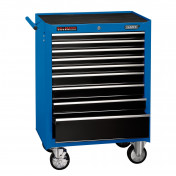 Roller Tool Cabinet, 9 Drawer, 26, Blue