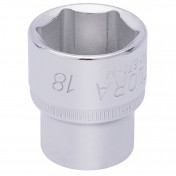 Elora Hexagon Socket, 3/8 Sq. Dr., 18mm