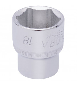 Elora Hexagon Socket, 3/8 Sq. Dr., 18mm