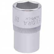 Elora Hexagon Socket, 1/2 Sq. Dr., 18mm