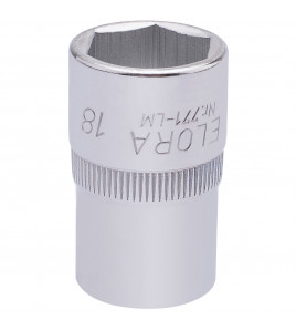 Elora Hexagon Socket, 1/2 Sq. Dr., 18mm