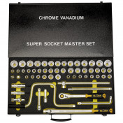 Metric, Whitworth and Imperial Socket Set, 1/2 Sq. Dr. (58 Piece)