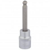 Ball End Hexagonal Socket Bits, 3/8 Sq. Dr., 6mm