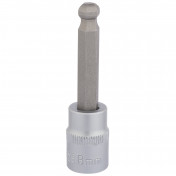 Ball End Hexagonal Socket Bits, 3/8 Sq. Dr., 8mm