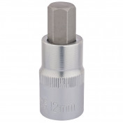 Hexagonal Socket Bits, 1/2 Sq. Dr., 12mm