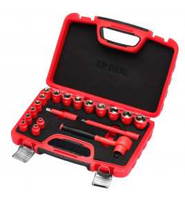 XP1000® VDE Metric Socket Set, 3/8  Sq. Dr. (19 Piece)