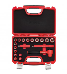 XP1000® VDE Metric Socket Set, 3/8  Sq. Dr. (19 Piece)