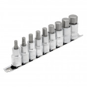 Draper Expert Metric Hex. Socket Bit Set, 1/2 Sq. Dr., 55mm (9 Piece)