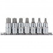 Draper TX-STAR® Security Socket Bit Set, 1/2 Sq. Dr., 55mm (7 Piece)