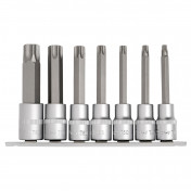 Draper Expert TX-STAR® Security Socket Bit Set, 1/2 Sq. Dr., 100mm (7 Piece)