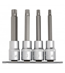 Draper Expert Spline Socket Bit Set, 1/2 Sq. Dr. (4 Piece)