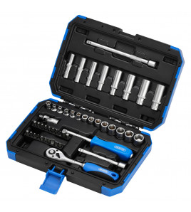 Draper HI-TORQ® Metric Socket Set, 1/4 Sq. Dr. (47 Piece)
