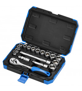 Draper HI-TORQ® Metric Socket Set, 3/8 Sq. Dr. (18 Piece)