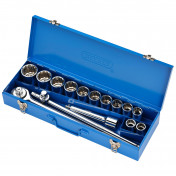 Draper HI-TORQ® Metric Socket Set in Metal Case, 3/4 Sq. Dr. (15 Piece)