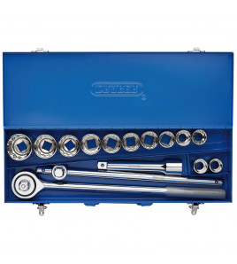 Draper HI-TORQ® Metric Socket Set in Metal Case, 3/4 Sq. Dr. (15 Piece)