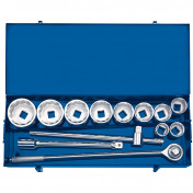 Metric Socket Set in Metal case, 1 Sq. Dr. (13 Piece)