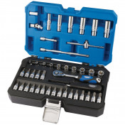 Draper Expert Metric Socket Set, 1/4 Sq. Dr. (44 Piece)