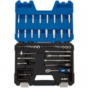 MM/AF Combined Socket Set, 1/4 Sq. Dr. (75 Piece)