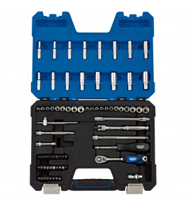 Draper Expert MM/AF Combined Socket Set, 1/4 Sq. Dr. (75 Piece)