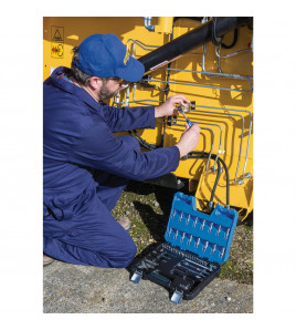 Draper Expert MM/AF Combined Socket Set, 1/4 Sq. Dr. (75 Piece)