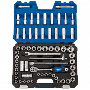 Draper Expert MM/AF Combined Socket Set, 1/2 Sq. Dr. (63 Piece)