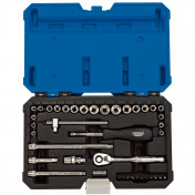 Combined MM/AF Socket Set, 1/4 Sq. Dr. (40 Piece)