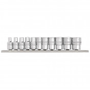 Draper Expert Imperial Socket Set on a Metal Rail, 1/4 Sq. Dr. (11 Piece)