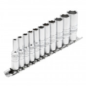 Draper Expert Imperial Deep Socket on Metal Rail, 1/4 Sq. Dr. (11 Piece)